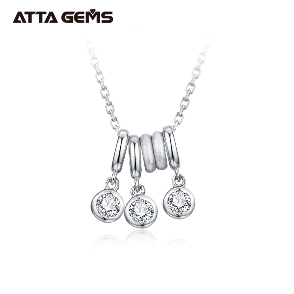 Special Counter Cute 925 Sterling Silver Custom Luxury D Color VVS Moissanite Wedding Necklace for Women and Girls