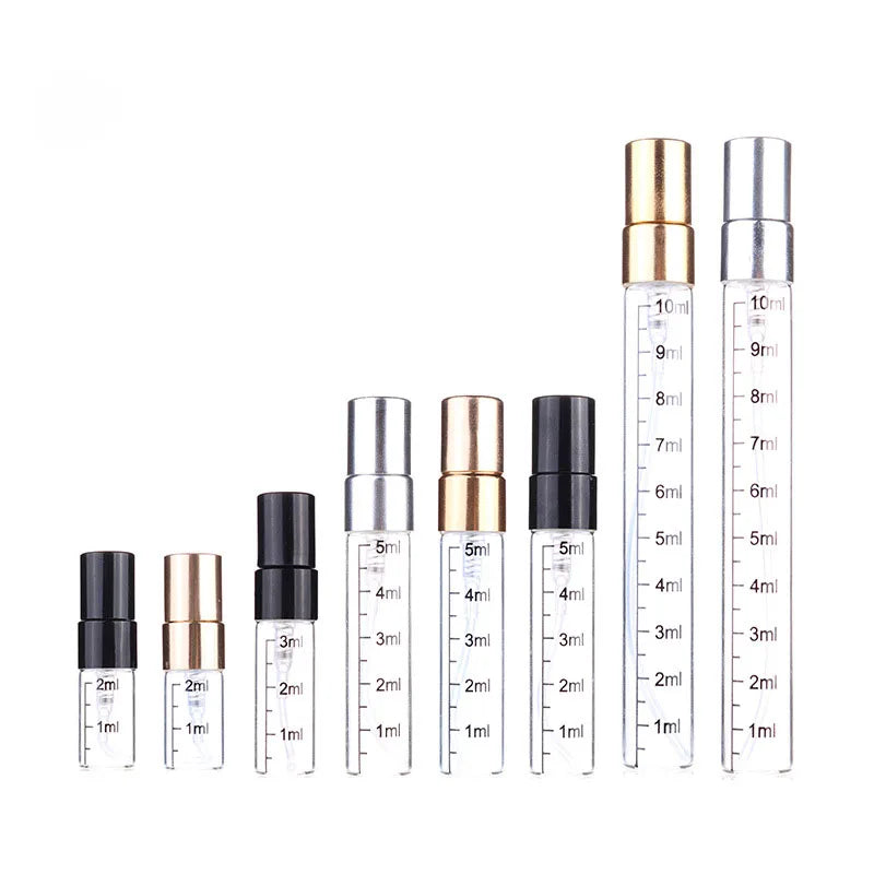 Manufacturer 2ml 3ml 5ml 10ml Anodized Aluminum Half Cap Glass Scale Perfume Spray Bottle