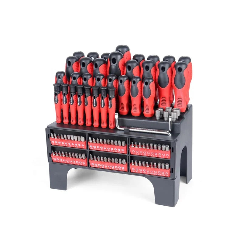 Factory Supply OEM 100pcs Magnetic Screwdriver Set with Steel Handle for DIY Repair-TOOLJOY Brand