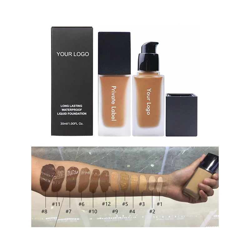 154 Colors Makeup Liquid Foundation OEM Manufacturers Matte Liquid Waterproof Foundation Light Medium Dark All Skin Foundatio