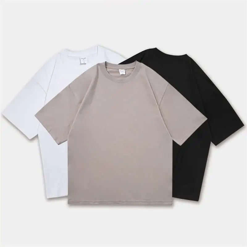 Blank 100% Cotton Street Wear Tshirt 230g Oversized Drop Shoulder High Quality Heavy Weight T Shirts for Men