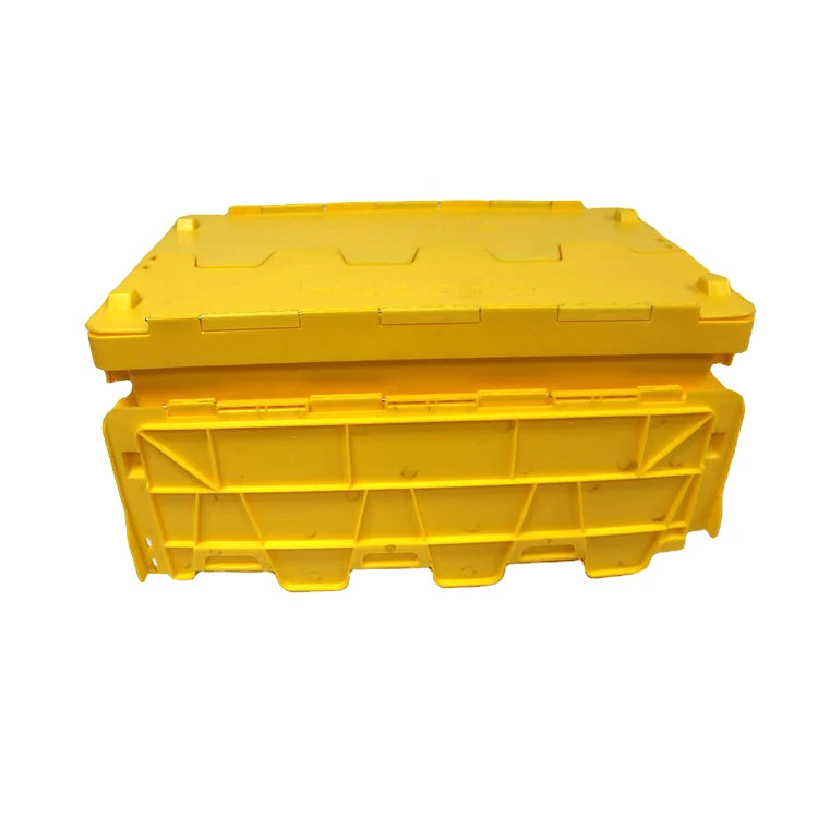 JOIN Logistics Stackable Moving Crates Plastic Moving Crate Collapsible Crate Nestable Stackable Turnover Box with Lid
