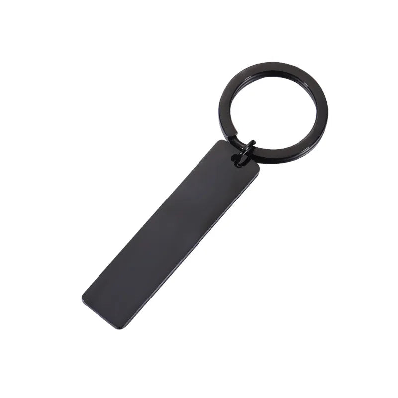 Stainless Steel Custom Personal Logo Keychain for Men-Vintage Fashion Design Waterproof Laser Engravable