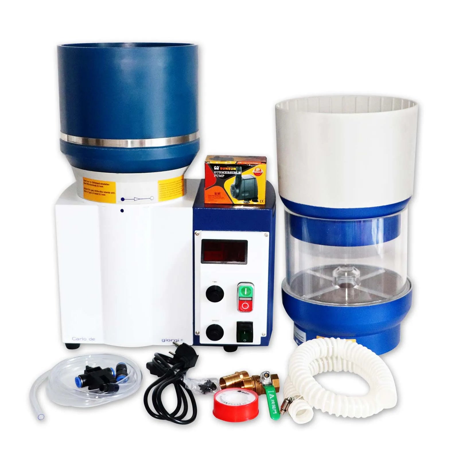 Auble Model 0270 3-In-1 Benchtop Wet Dry Polisher Multi-Function Rotary Magnetic Vibratory Tumbler Jewelry Tools Equipment