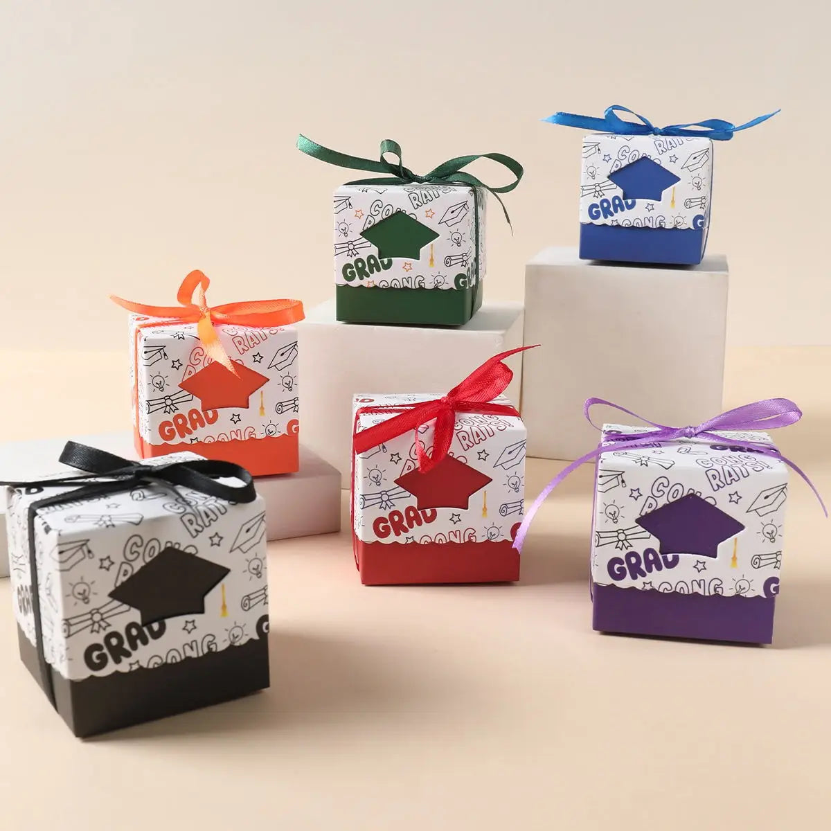 Wholesale Graduation Candy Box Square Graduation Gift Box Candy Graduation Season Party Decoration Supplies