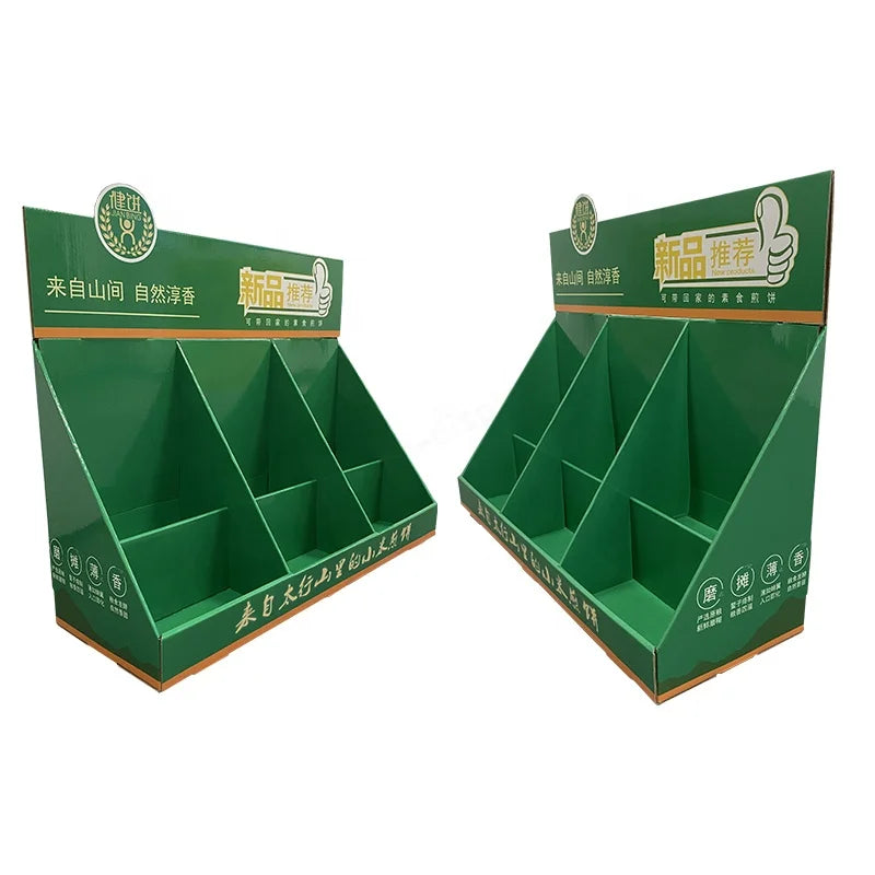 Foldable Paper PDQ Counter Display Custom Color Printing Retail Corrugated Cardboard Counter Display Stand