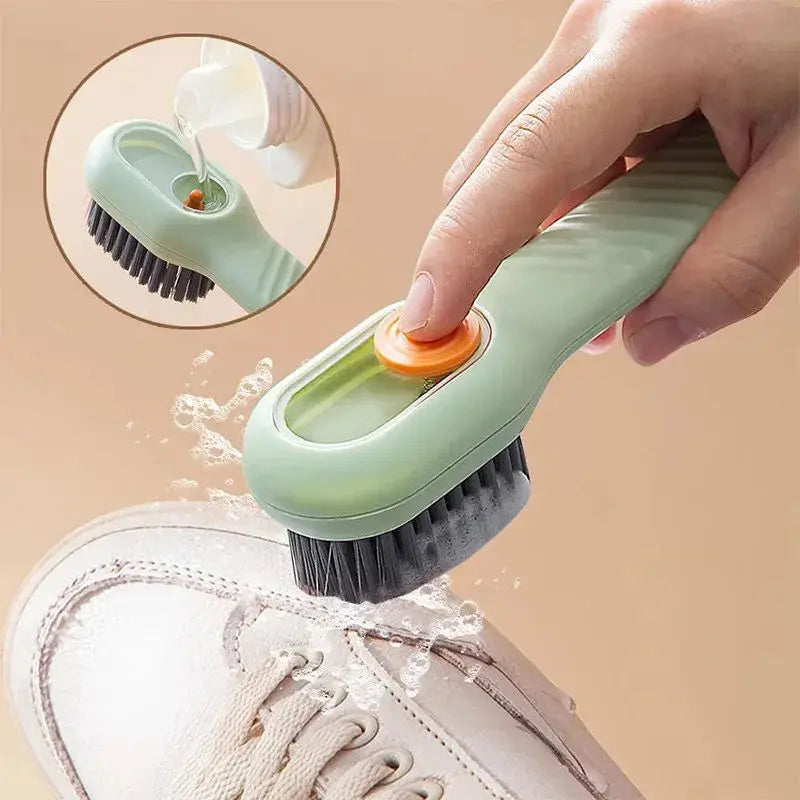 Automatic Liquid Laundry Scrub Brush with Soap Dispenser Multifunction Hydraulic Cleaning Brush Shoe Brush