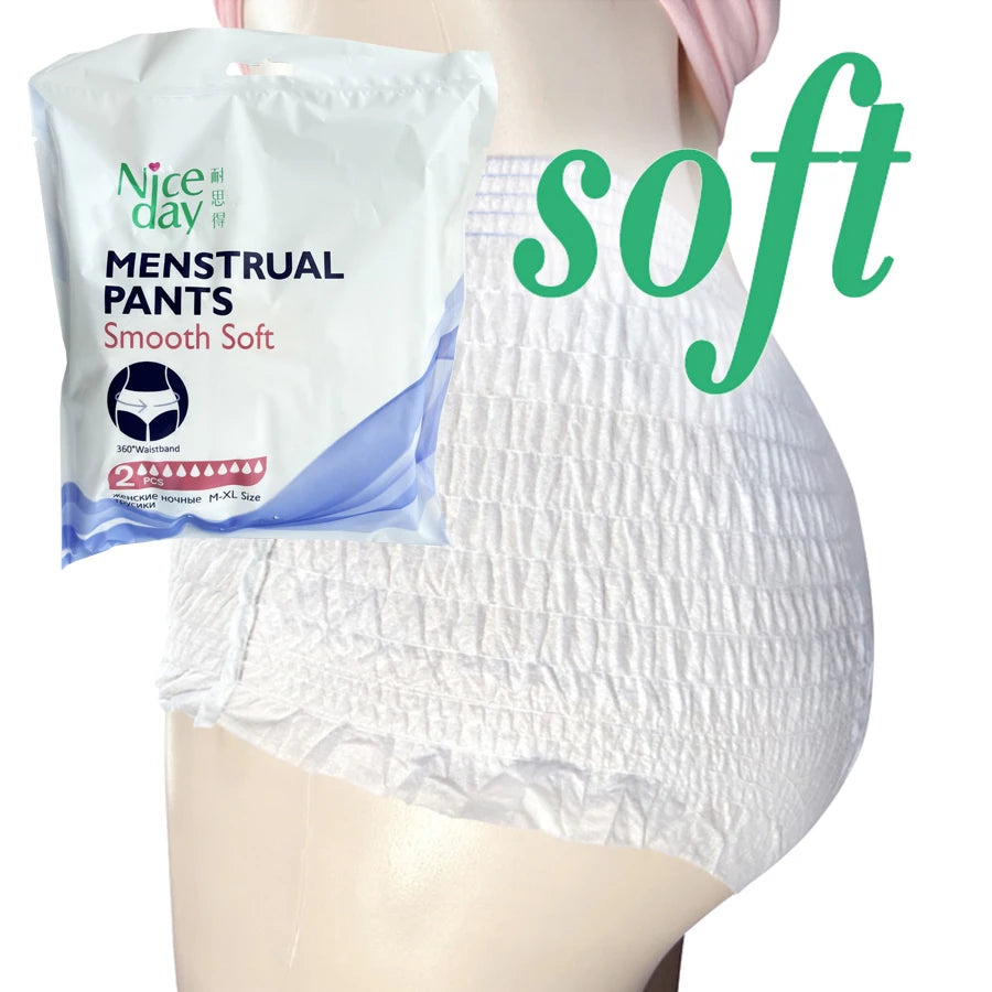 Niceday Sanitary Napkins Pants Super Guard Shorts Cotton Panties for Ladies Wholesale Disposable Period Pants