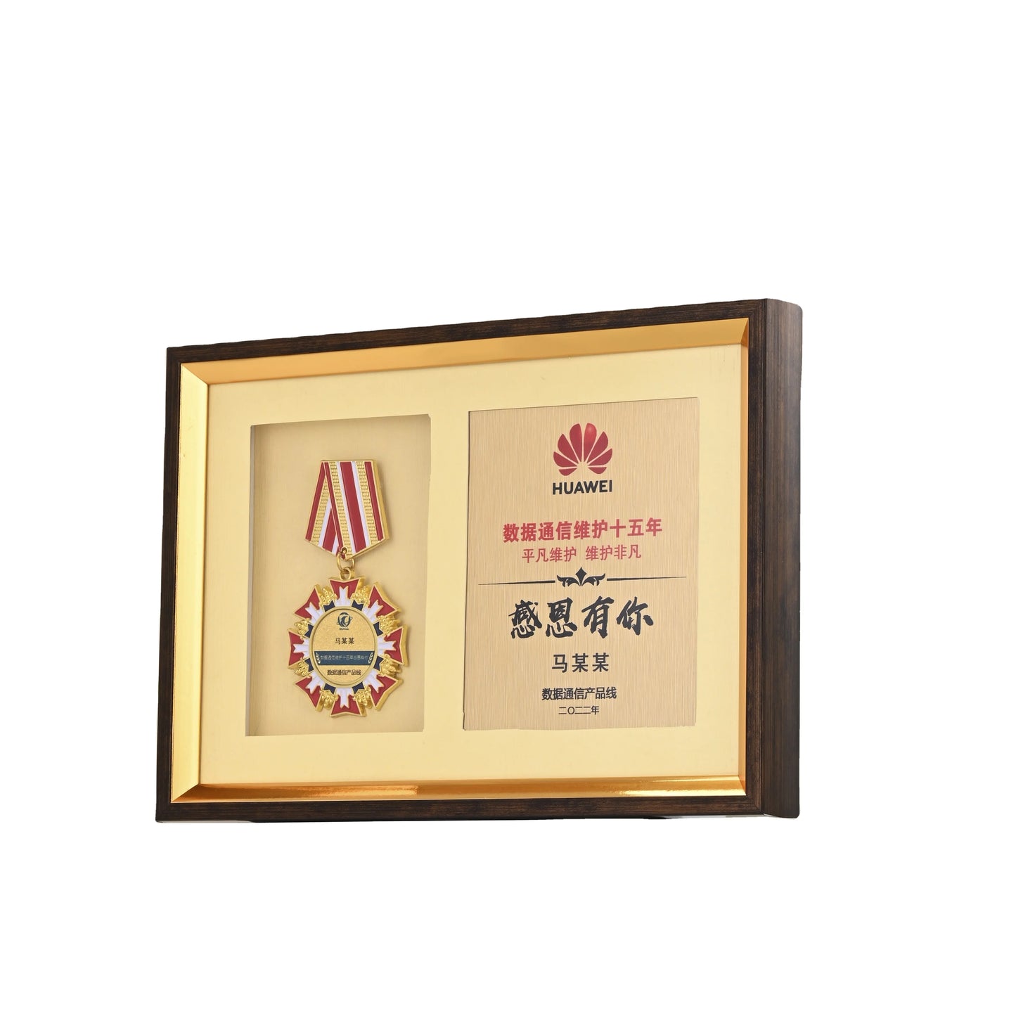 Custom Retirement Souvenir Badge Eco-Friendly Laser Engraved Metal Medal Metal Authorization Plate Honorable Card Certificate