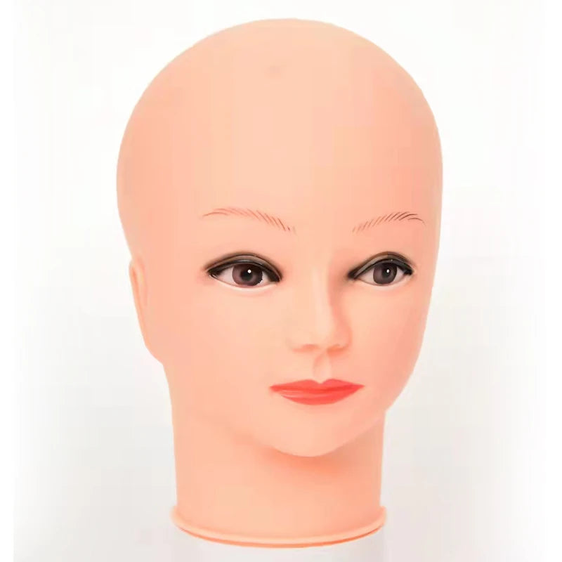 2022Hot Sale Cosmetology Manikin Head Female Dolls Makeup Practice Training Head Bald Mannequin Head Without Hair