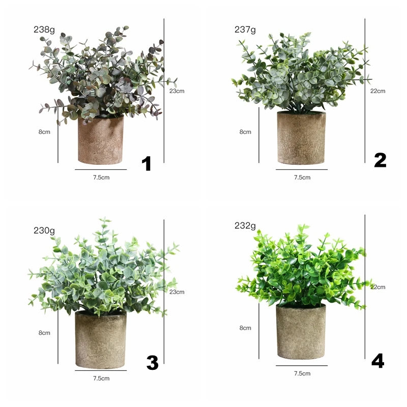PT003-31 Fast Delivery Small Plastic Bonsai for Home Office Desktop Decoration Artificial Hedyotis Diffusa Plants in Pots Set