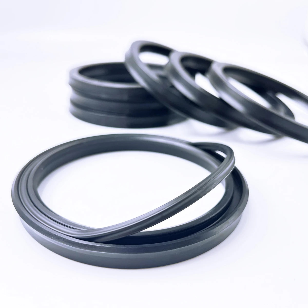 PU/NBR Hydraulic Seal with X Ring 90~96shore Hardness 40MPa Max Pressure 80*100*9 Standard Size Piston Rod Seal for Excavator