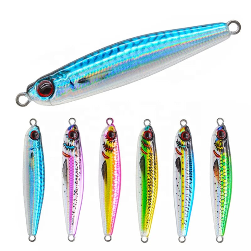 30g 40g 60g Slow Pitch Jigging Lure 3d Printing Mackere Bass Casting Shore Jigs Fishing Lure