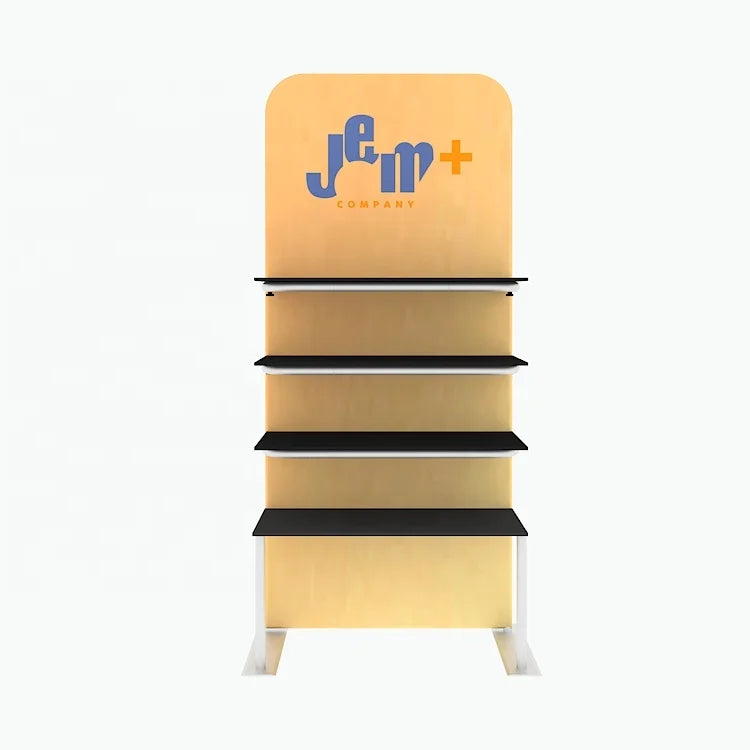 New Design Aluminum Tube Custom Printed Exhibition Tradeshow Stand Displays Racks Advertising Portable Fabric Display Shelf