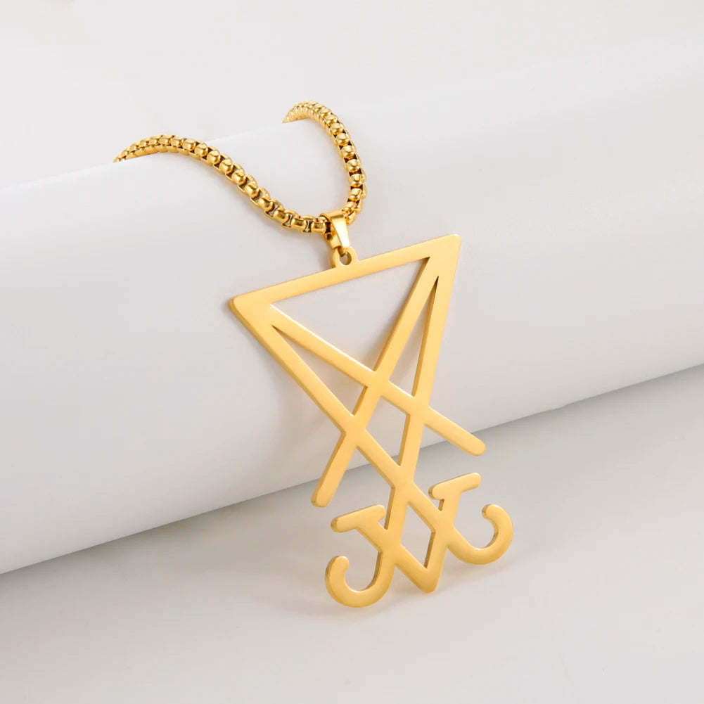 Lucifer Pendant Stainless Steel Necklace Fashion Jewelry Necklaces for Man Woman