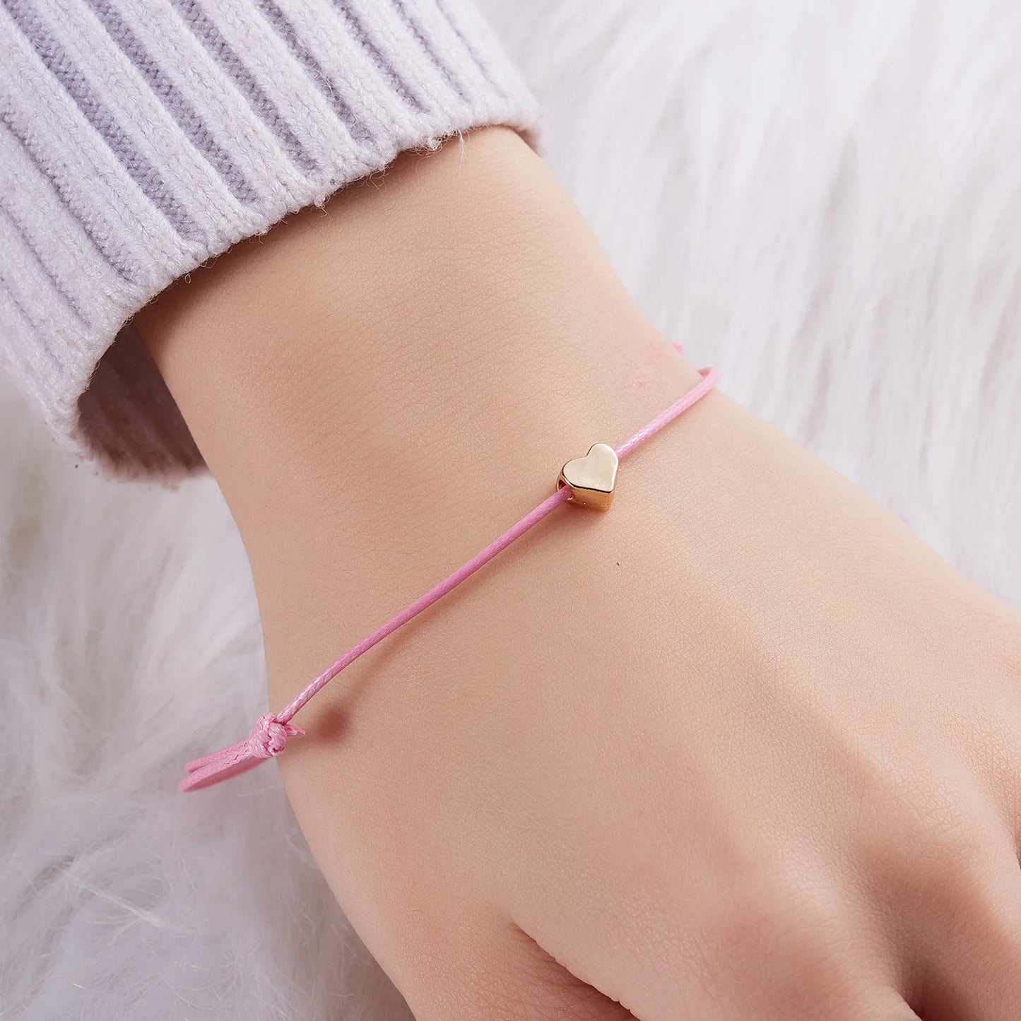 New Fashion Paper Card Necklace Love Make a Wish Weaving Adjustable Bracelet Personalized Women's Wholesale Jewelry Gift