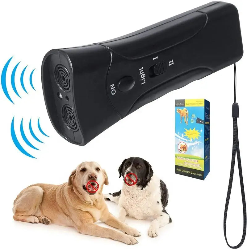 New Gentle Pet Handheld Ultrasonic Anti Barking Device Useful Chase Dog Repeller Infrared Dog Training Tool for Outdoor