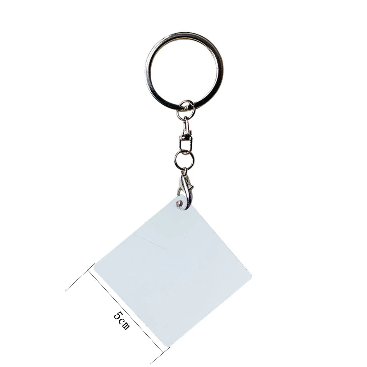 20PCS/Lot Custom Double Sided Printing Photo Frame Sublimation Blank Keychain DIY Metal Aluminum Keychain Photo Frame