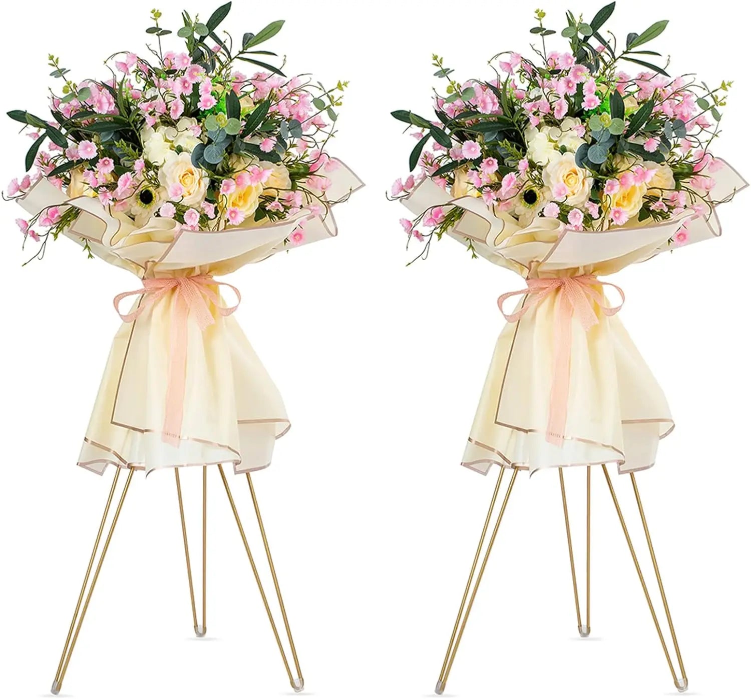 Wedding Decoration Supplies Arch Backdrop Stand Gold Metal Wedding Flower Stand Wedding Walkway Flower Vase Stand