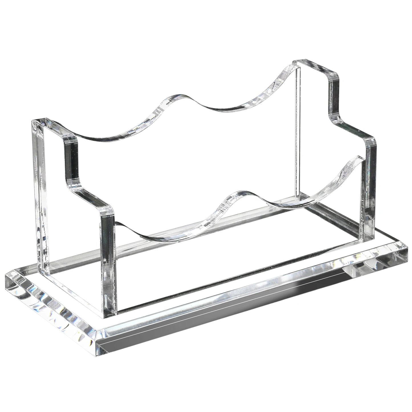 Wholesale Injection Molding Desktop Acrylic Business Card Holder Clear Plastic Stand Desktop Cards Organizer