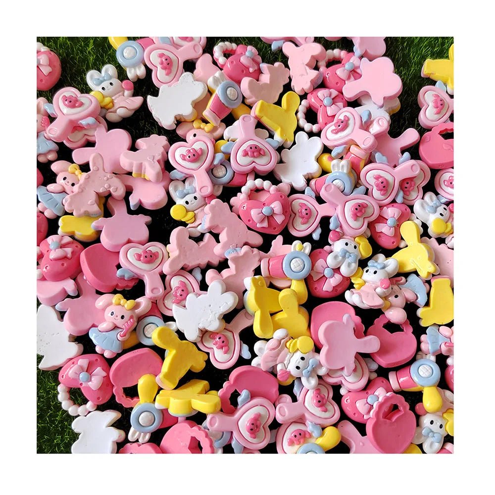 Kawaii Resin Cartoon Flatback Cabochons for DIY Scrapbook Jewelry Making Hairpin Accessories Crafts Jewelry Findings Componen