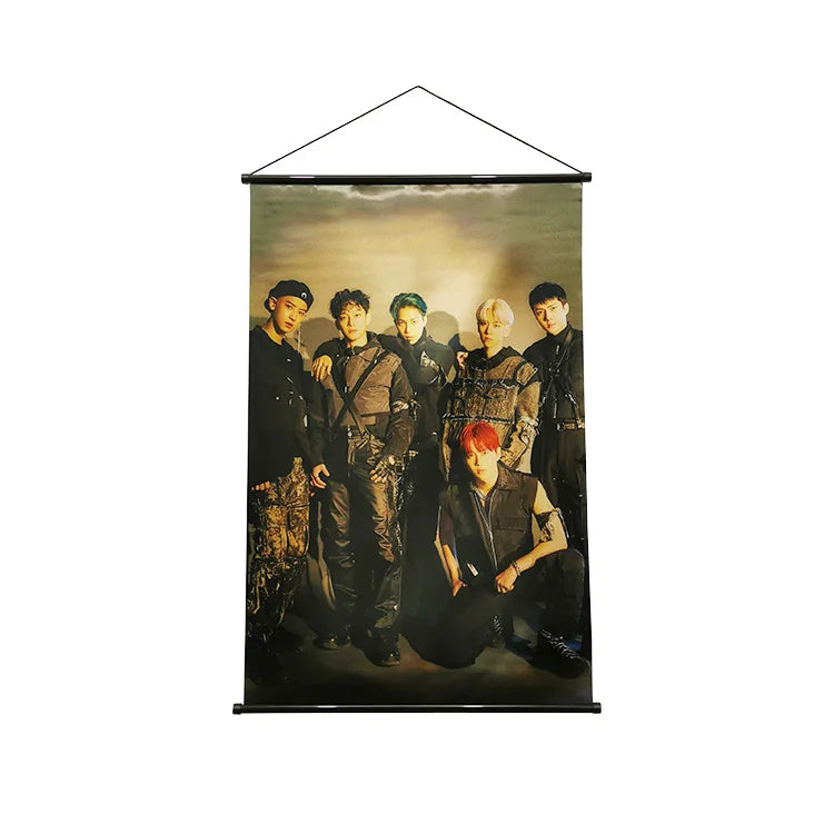Custom Large Hanging Canvas Poster Hanging Pictures Kpop Wall Posters Kpop Wall Scroll