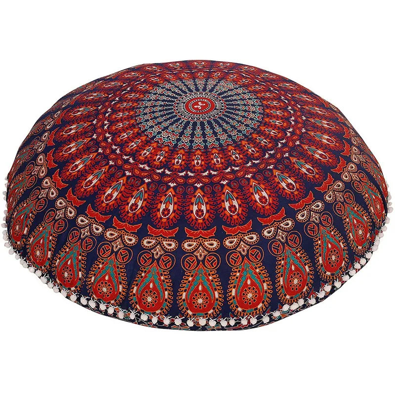 Hot Sale Product Mandala Floor Pillow Cushion Bohemian Meditation Cushion Meditation Cushion Cover Round Poof Pouffe Foot