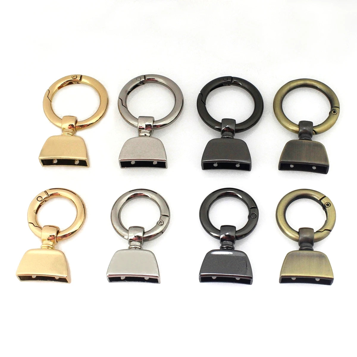 Cloxy 19mm 25mm Car Key Spring Ring Hanger Alloy Pendant Keychain Metal Strap Key Fob Hardware with Key Ring