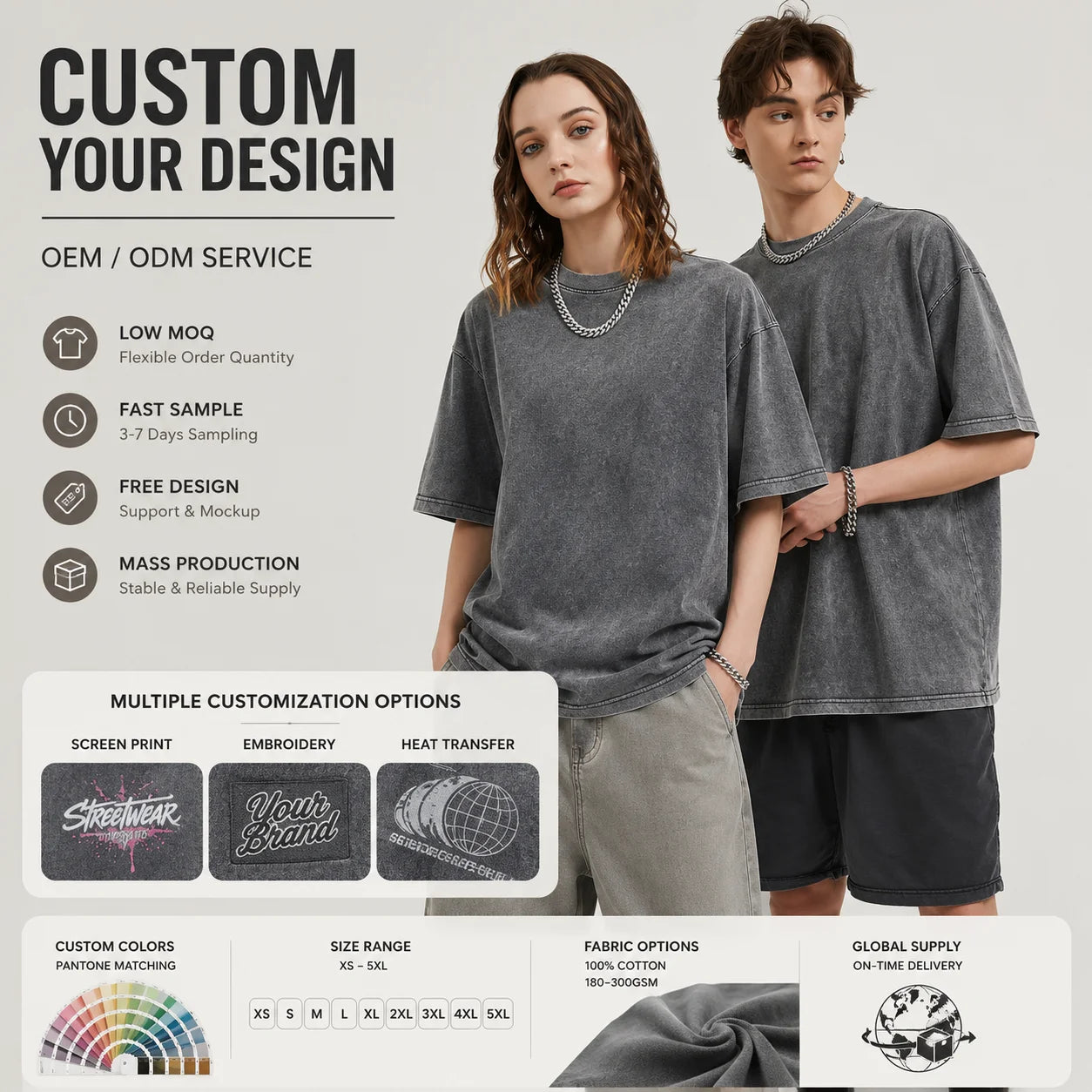 2024 Men Heavyweight 100 Cotton Hip Hop Streetwear Oversized Acid Wash T Shirt Hot Sale Vintage Knitted High Quality