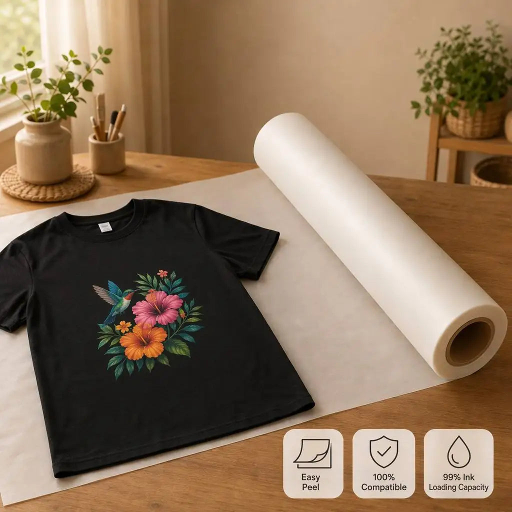 Goosam Cold Peel Matte 13 17 25 Inch 12Inch 13Inch PET DTF Roll Film for L1800 1390 DTF Printer