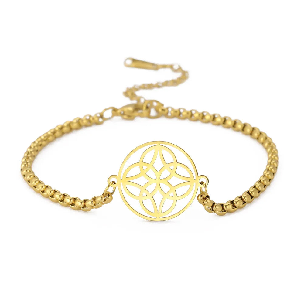 Trending Jewelry Products 2025 Skeletonized Stainless Steels Dara Knot Bracelet Jewelry for Girls Fashion