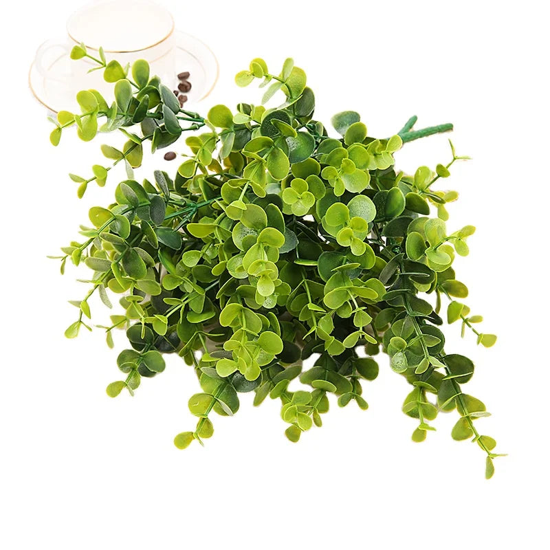 Duofu Home Decoration Eucalyptus Artificial Plastic Eucalyptus Outdoor Layout Artificial Plants