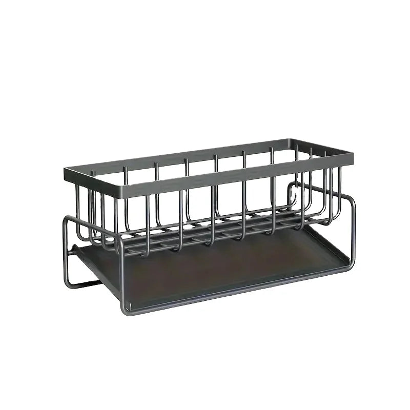 Kitchen Sink Organizer With Metal Sponge Holder Standing Type Storage Caddy for Tools and Dish Rack OEM ODM Design