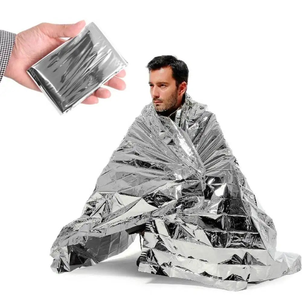 Kongbo 52 X 84 First Aid Rescue Promotion Bulk Waterproof Mylar Survival Emergency Rescue Foil Thermal Blanket Silver for Col