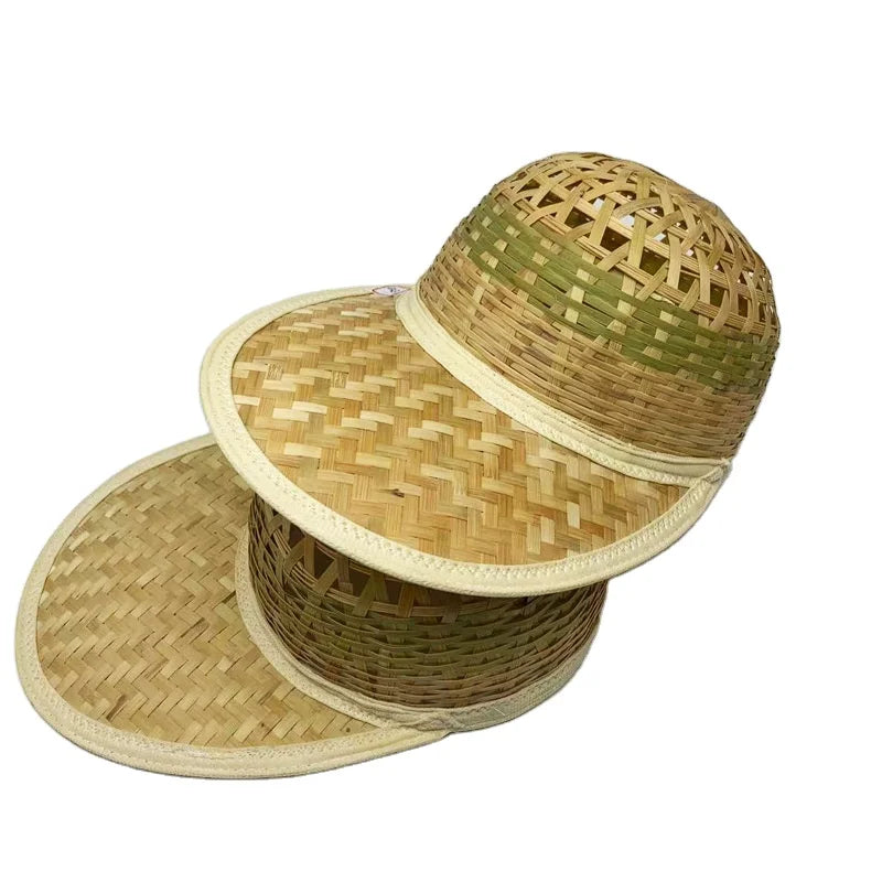 Bamboo Hollow Straw Baseball Cap Summer Outdoor Sun Protection Farmer Hats