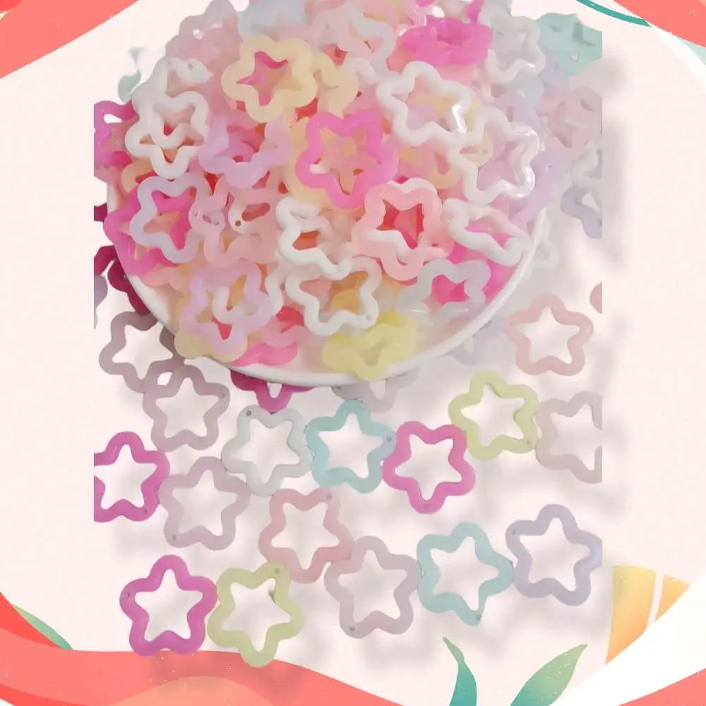 Wholesale 500g/Bag 30MM Hollow Star Charms Large Star Flower Pendant Dangle for DIY Bracelet Necklace Jewelry Making Accessor