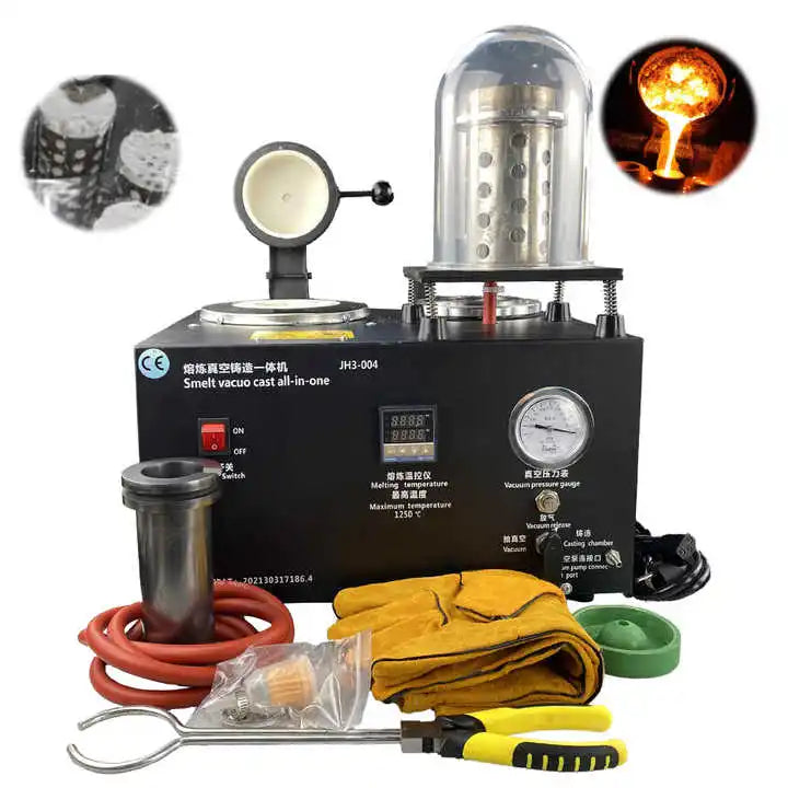 Boasta 2L Lost Wax Cast Jewelry Tools Casting Equipment Gold Smelt Vacuo Metal Melting Furnace Jewellery Vacuum Casting Machi
