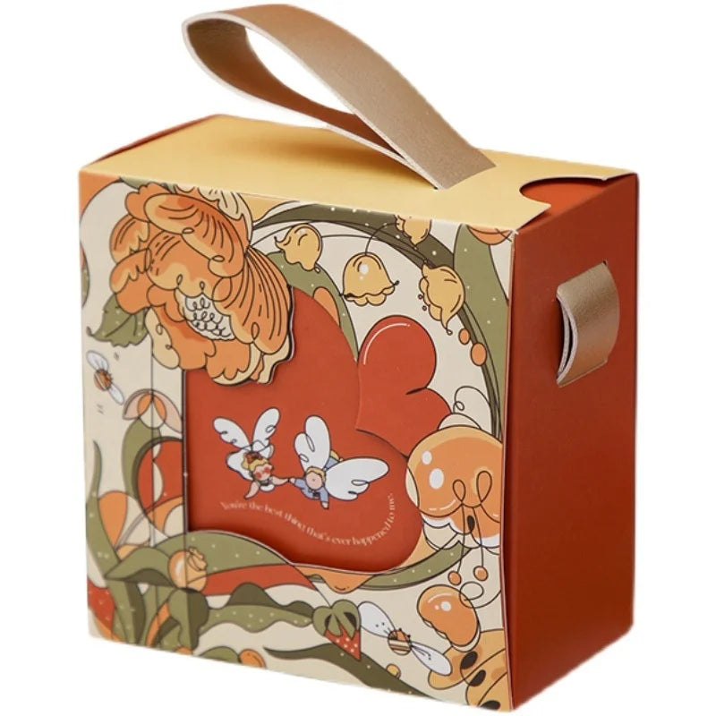 Small Order Quantities Wedding Souvenirs Red Candy Packaging Chocolate Best Wishes Paper Boxes for Party Table Door Decoratio