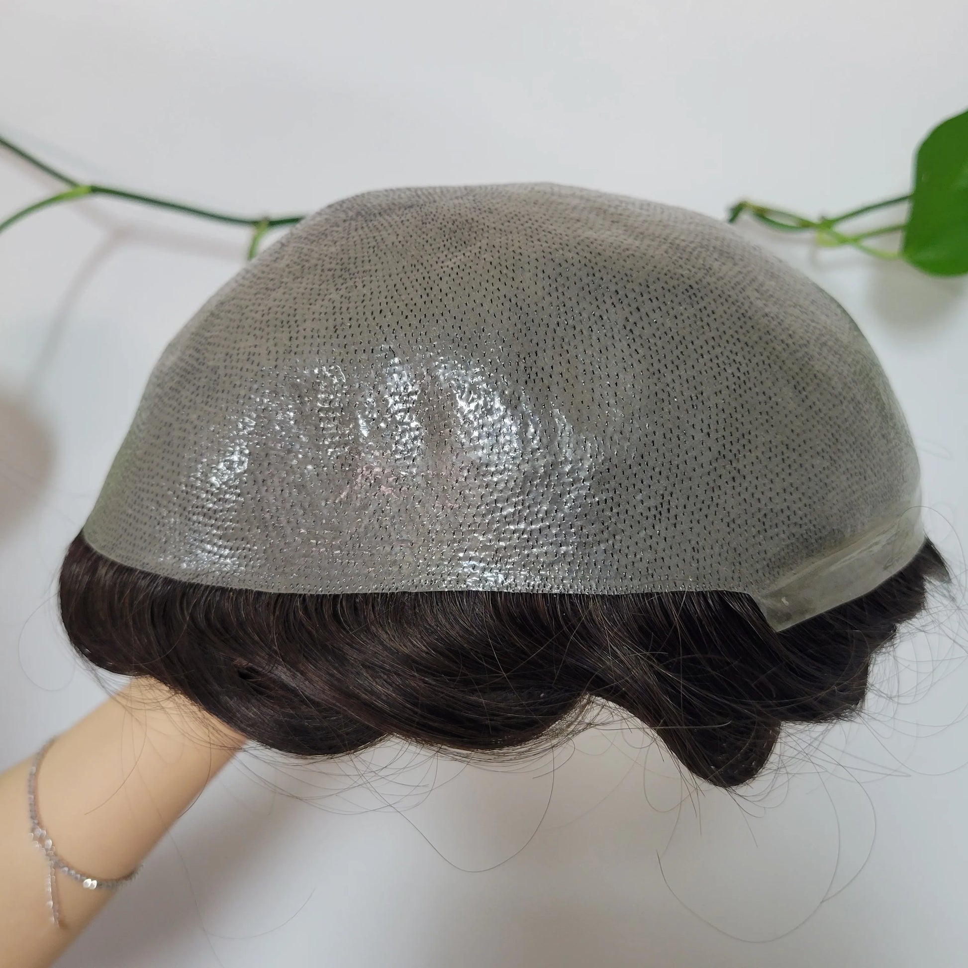 Thin Skin Base Toupee 100% Human Hair Replacement Systems Stock Pieces for Men
