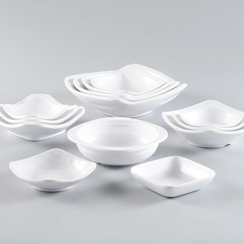 Wholesale White Melamine Nordic Design Soy Sauce Dish & Sushi Dipping Plate Non-Toxic & Eco-Friendly for Hotel & Restaurant U