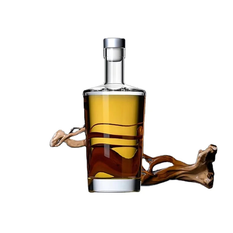 Customized Beverage Label Printing Glass Bottle 250 Ml 375ML Empty Bottle Liquor Tequlia Factory Price
