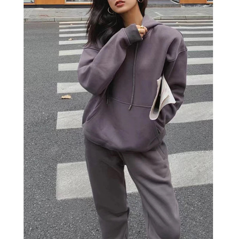 F240116 2025 Women's Sets Custom Sweatsuit Tracksuit Set Ladies Fleece Jogger Sets Women's Clothing Tracksuits for Women