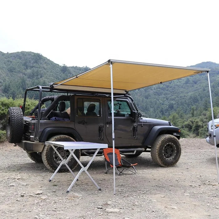 LLOYDBERG Waterproof Retractable Truck Rooftop Awning Tent Shade Overland Car Sun Shelter Camping 3-4 People Custom Logo UV