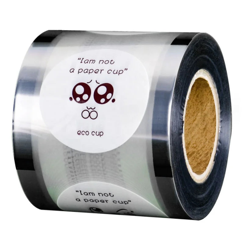 Sealing 3000pcs Cups 1 Roll up Order Sealing Film Ready Printing Film for 90mm 95mm Disposable Milk Tea Plastic PP Cups
