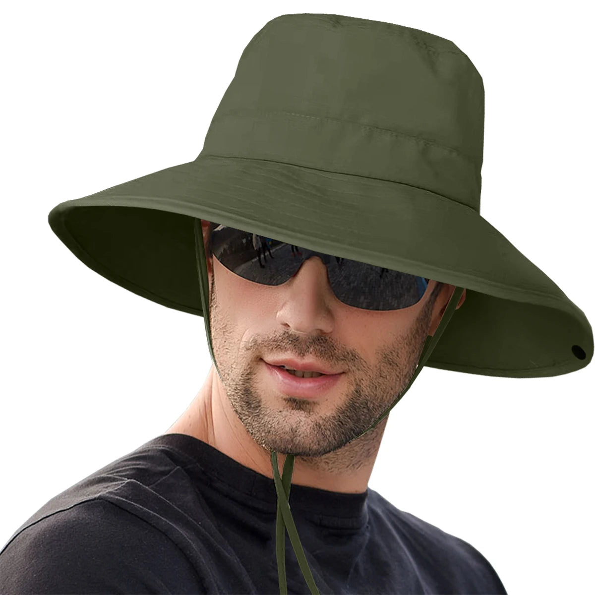 Adjustable Outdoor Boonie Fishing Hat UV Protection UPF Wide Brim Summer Sun Hat for Men/Women for Hiking Gardening-Made Nylo