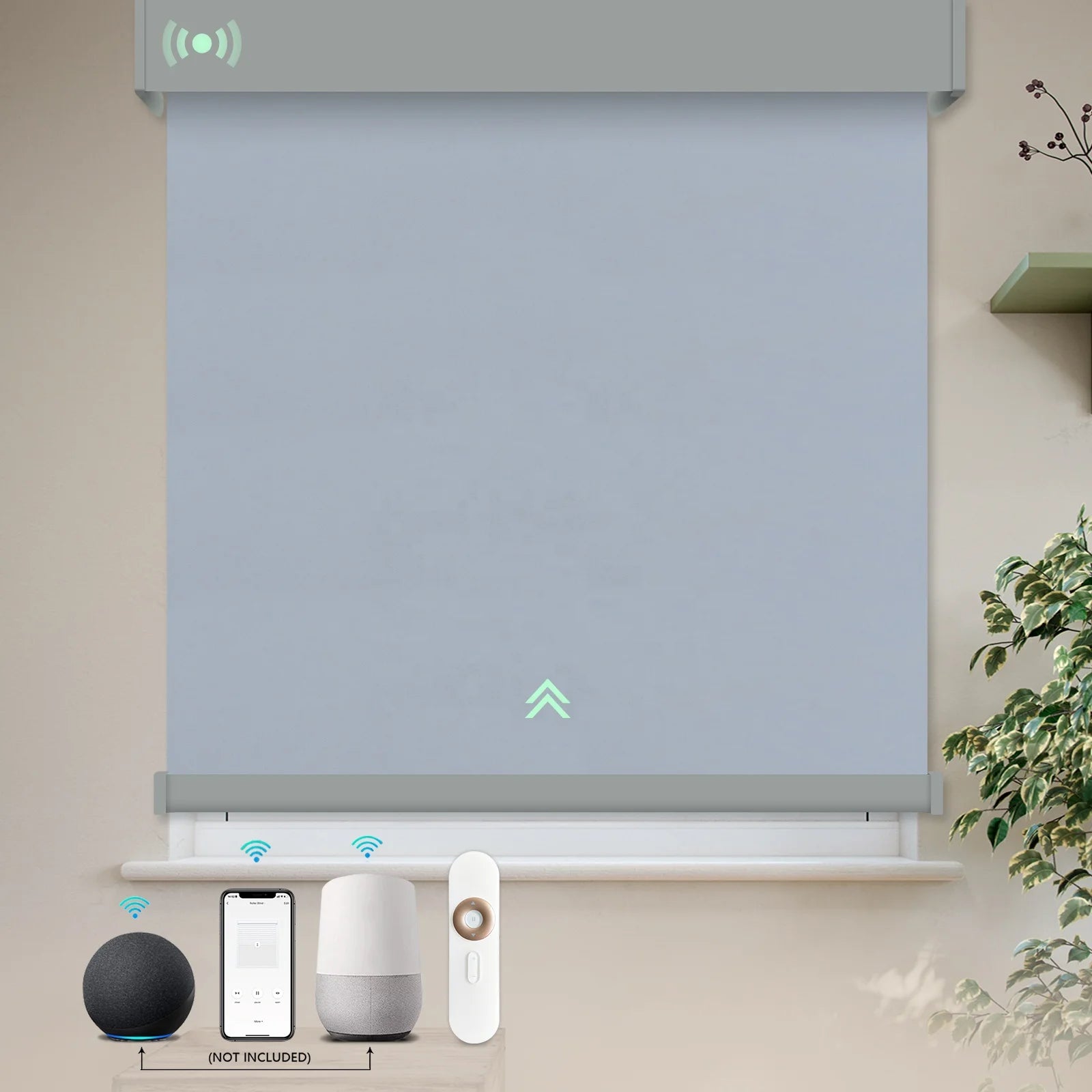 Zigbee Alexa Tuya Wifi Google Matter Electric Without Drilling Smart Automatic Motorized Roller Shades Blinds for Window