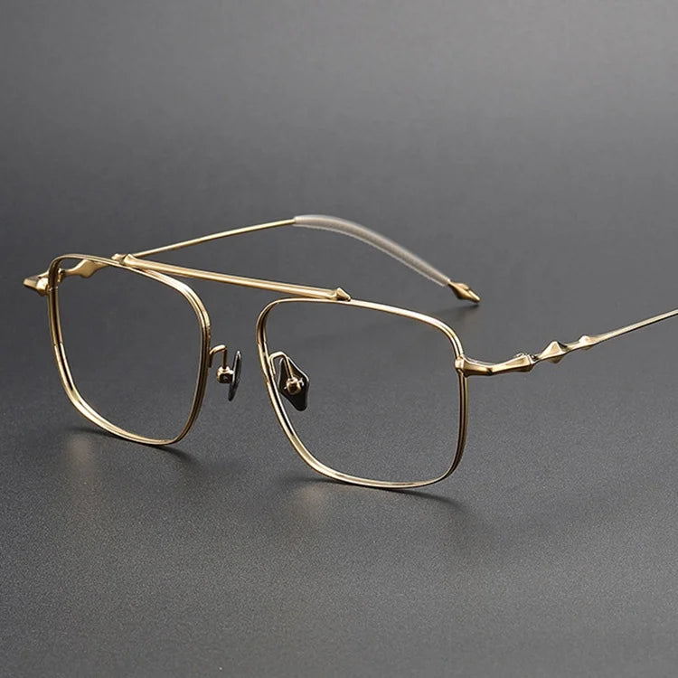Euro Fashion Titanium Square Adjustable Eyeglasses Frames Optical Eyewear Glasses with Fashionable Square Optical Frames