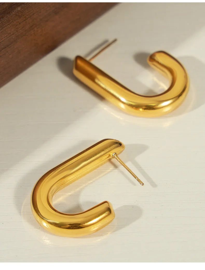 Waterproof J Letter Earring Stainless Steel Earrings Jewelry Non Tarnish Initial Earrings Letter Women Jewelry