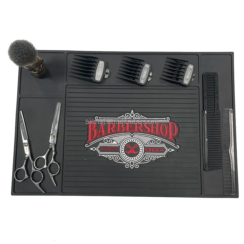 Barber Accessories Barber Countertop Mat Heat Resistant Hair Salon Hairdressing Tools Mat