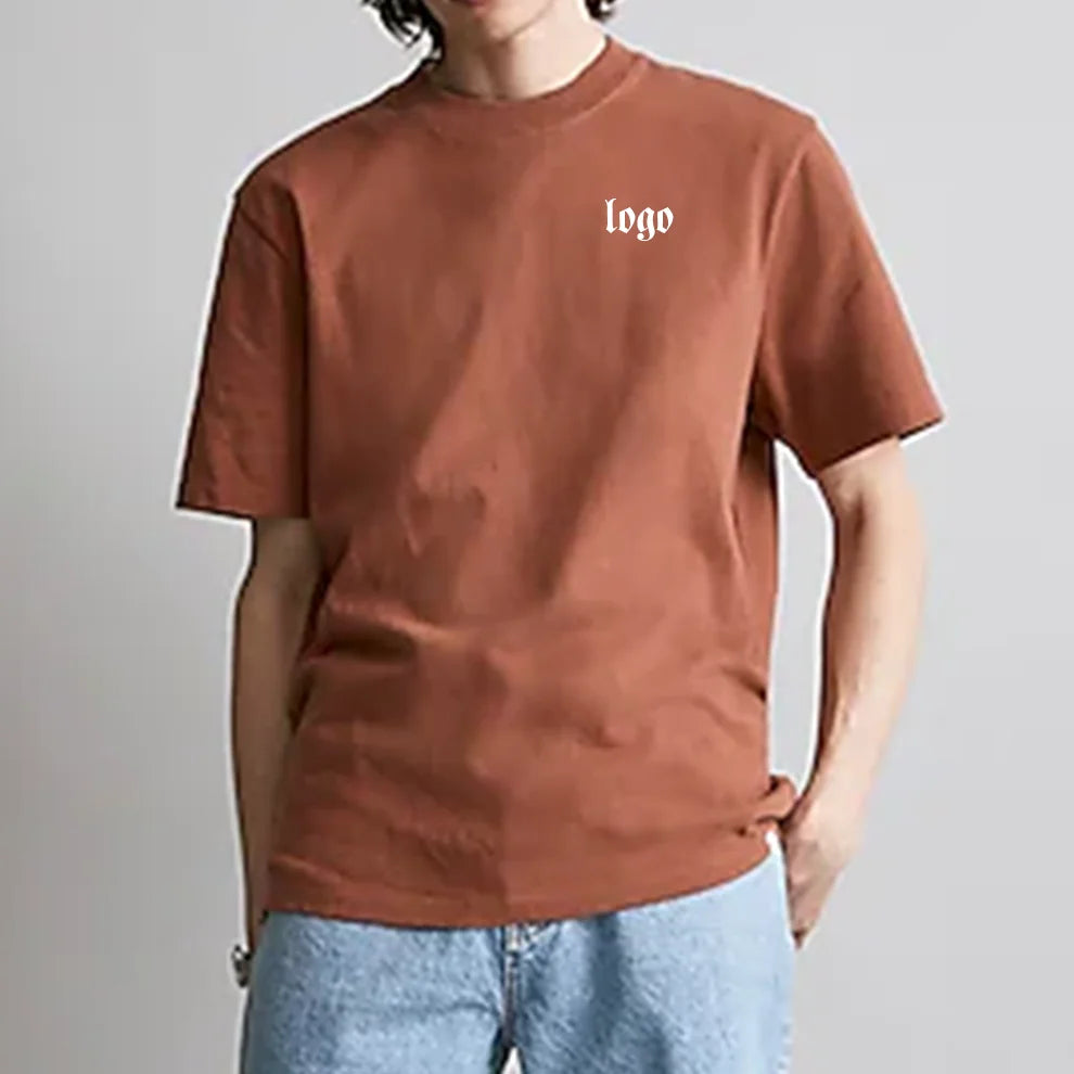 Good Quality Heavy Weight 230g Oversized Plus Size Men Tshirts Printed  Logo Custom 100% Organic Cotton Men's T-Shirts